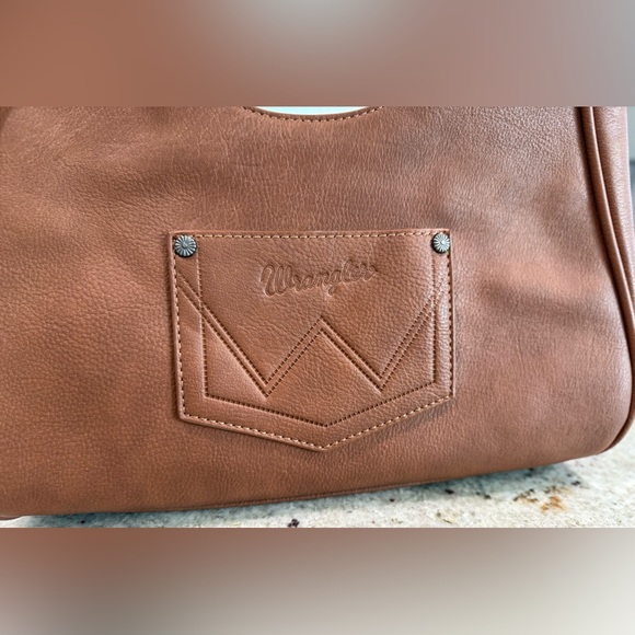 Wrangler Fringe Floral Tooled Hobo Bag - Picture 6 of 13